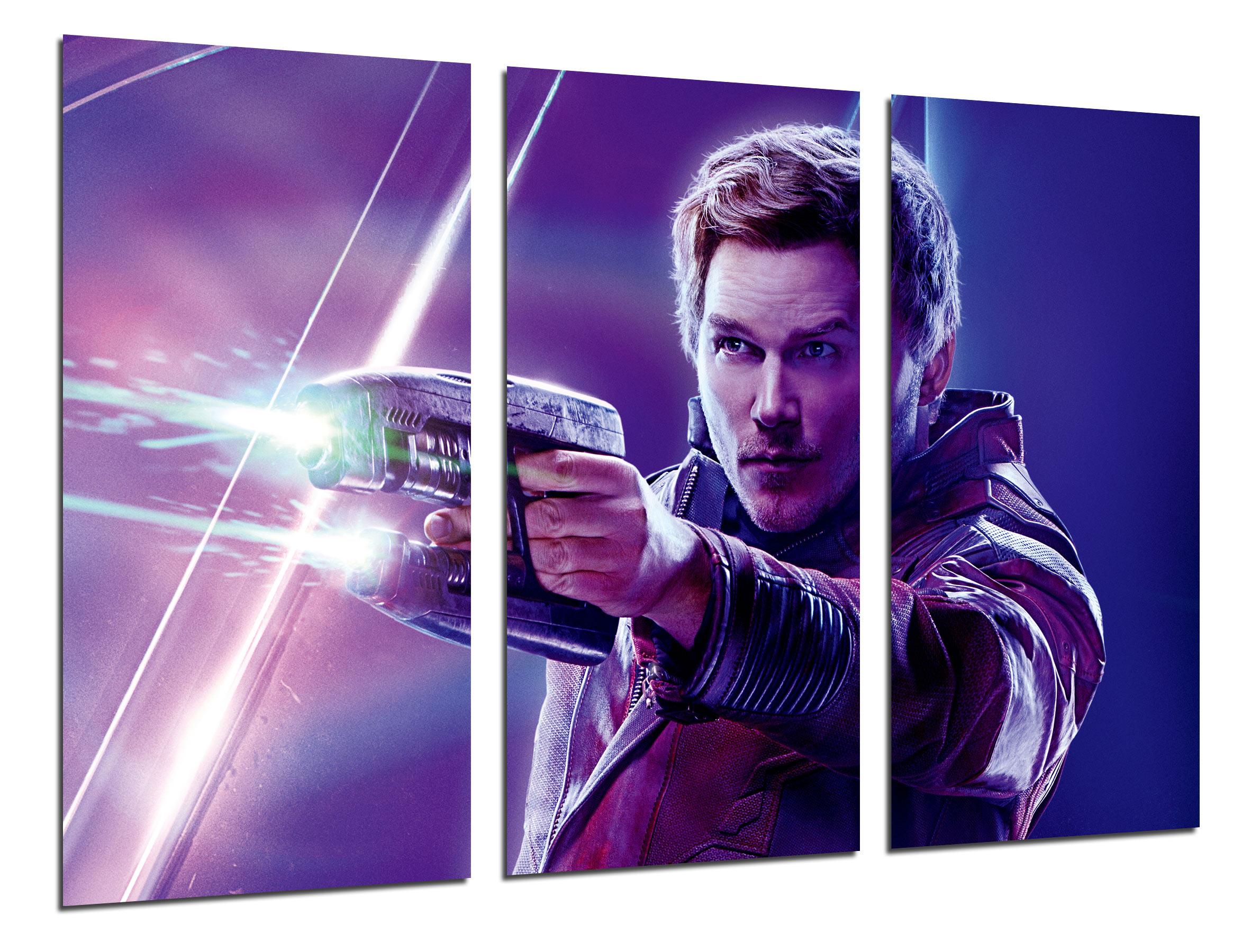 Set cuadros peliculas superheroes, star lord, avengers infinity war, impresión digital sobre madera