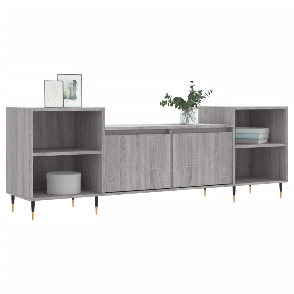Meuble TV Sonoma gris 160x35x55 Bois d'ingénierie - 3