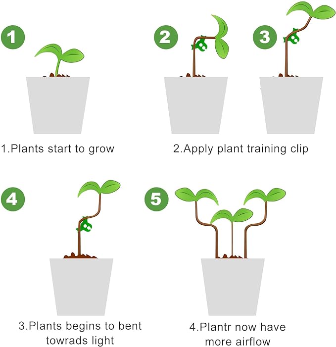 Pinces de pliage de plantes à 90 °, 20 pièces, outil de pliage de plantes, Support de vigne de légumes, Clips de Support de jardin - 3