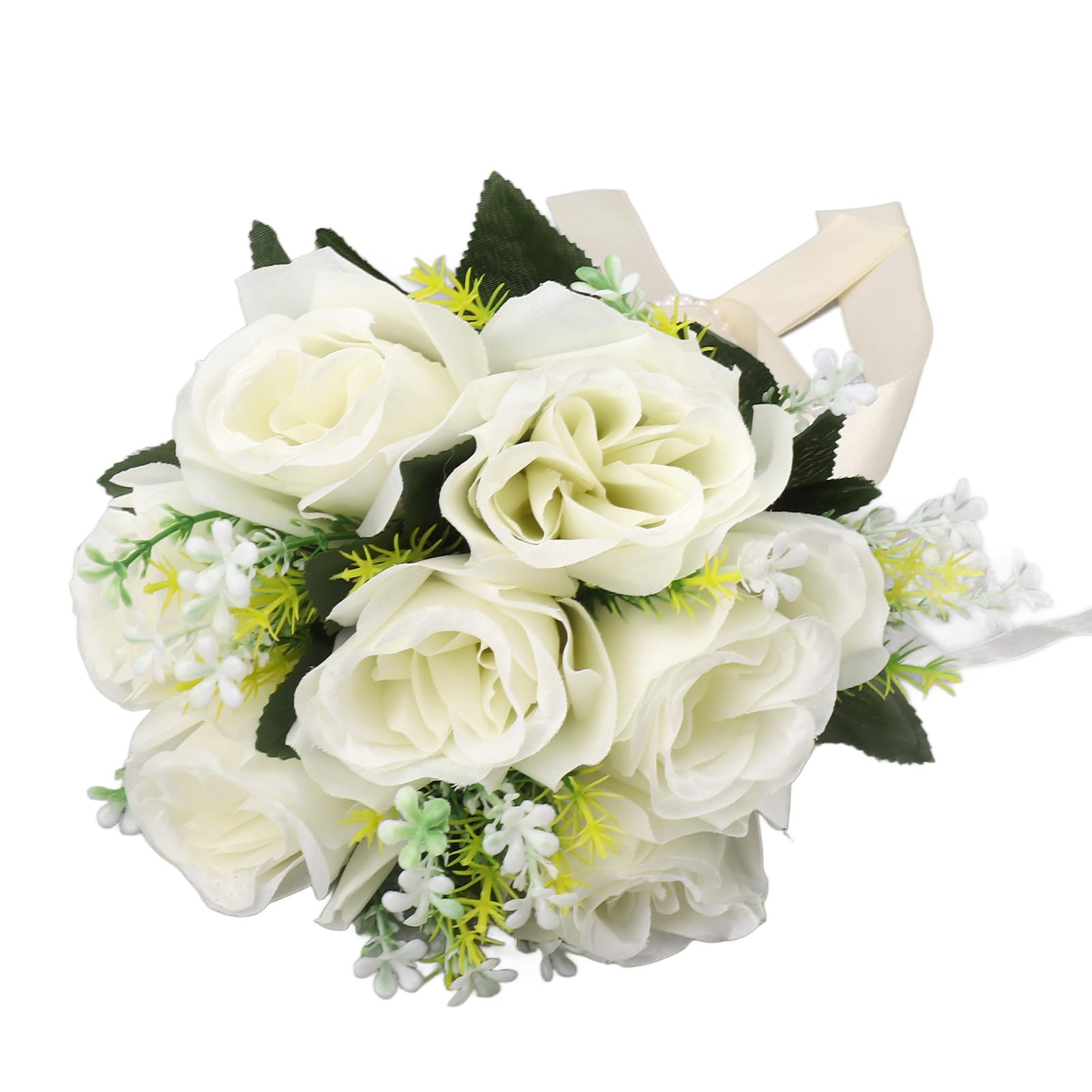 Support De Bouquet De Mariée Jicyor Avec 50 épingles à Fleurs - Poignée Blanche Plastique Et Mousse Verte