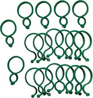 Clip di supporto per piante rampicanti, in plastica, trasparenti, per pomodoro, bandiera da giardino, riutilizzabili, 200 pezzi, colore: bianco