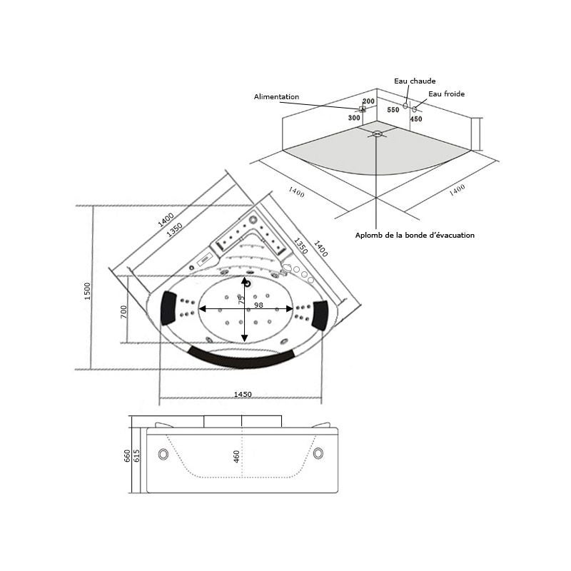 Baignoire balnéo Escapade 27 jets Whirlpool - 5