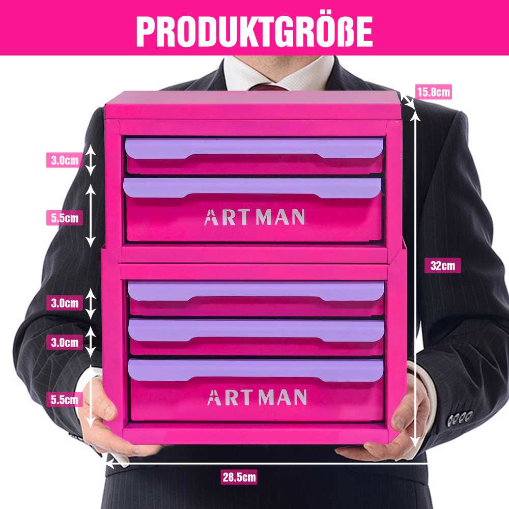 Boîte de rangement empilable 5 tiroirs – Organisateur maquillage multifonction en métal, étanche, design élégant - 2