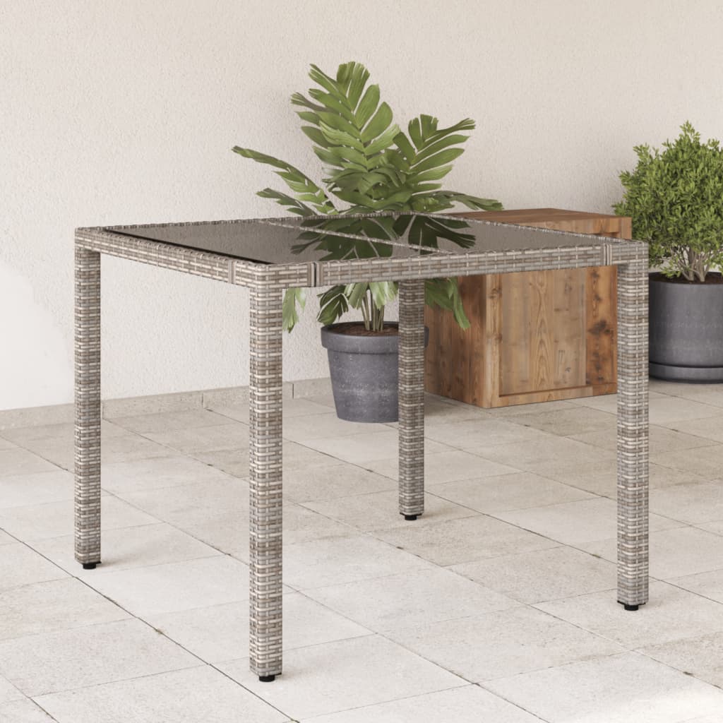 Table à manger de jardin rectangulaire en Plastique Gris | Leroy Merlin