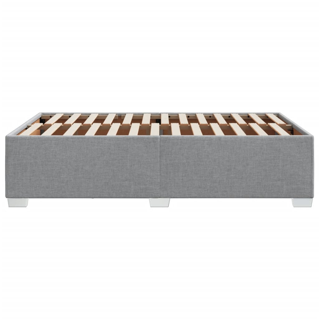 Cadre de lit sans matelas gris clair 120 x 200 cm tissu - 5