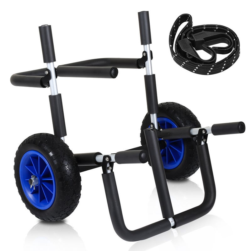 Carro sup carro doble carro de aluminio, carro de transporte de tablas con 2 correas de seguridad