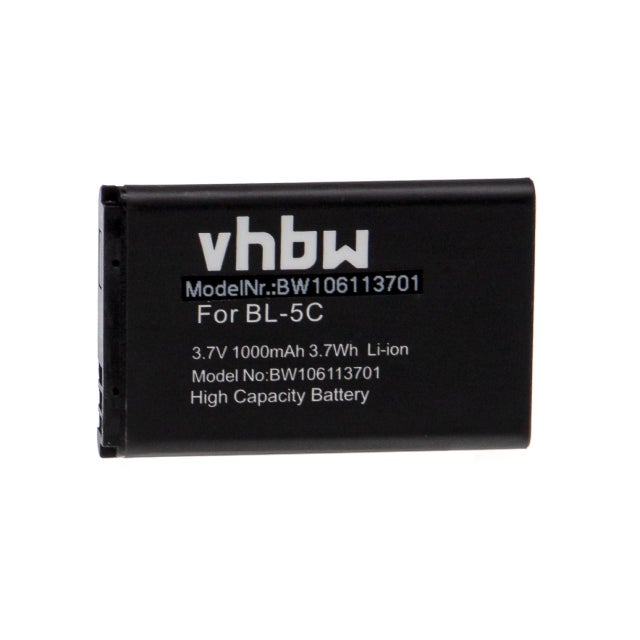 vhbw batteria compatibile con Alinco DJ-CH27B, DJ-CH27S, DJ-FX-446, DJ-FX446, DJ-FX45 smartphone cellulare (1000mAh, 3,7V, Li-Ion)
