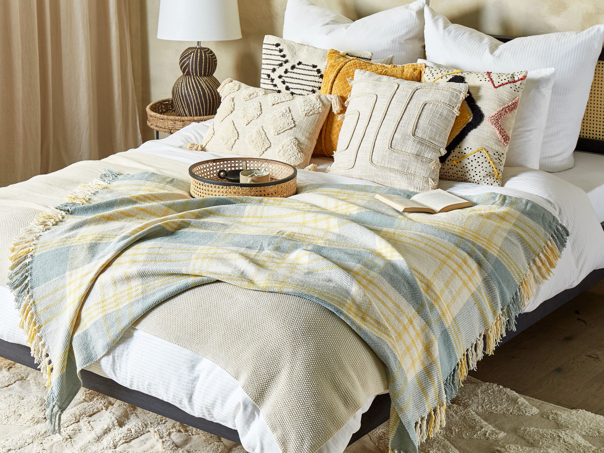 Couverture BETALI Coton 125 x 150 cm Jaune - 2