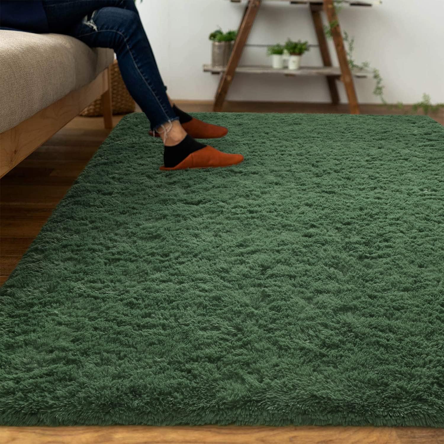 Tapis de chambre doux, adapté aux chambres et aux salons, 80*160 cm, doux et moelleux, antidérapant et lavable en machine, décoration intérieure - 7