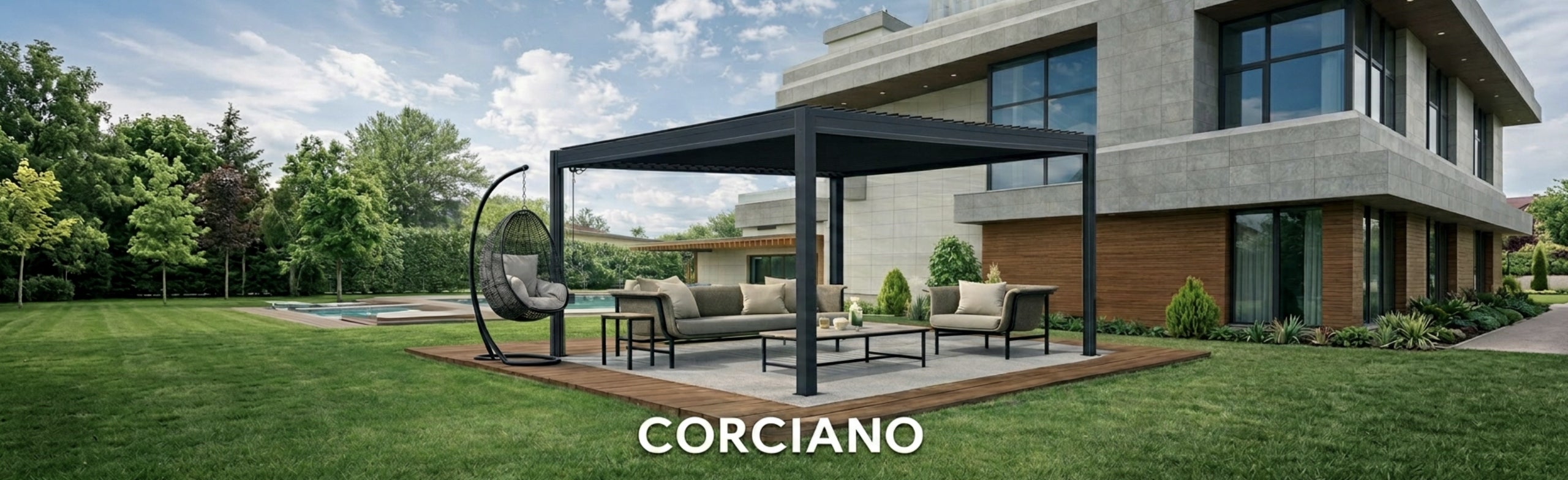 Pergola Altana Tarasowa Aluminiowa z otwieranym dachem Antracyt 3x4m - 6
