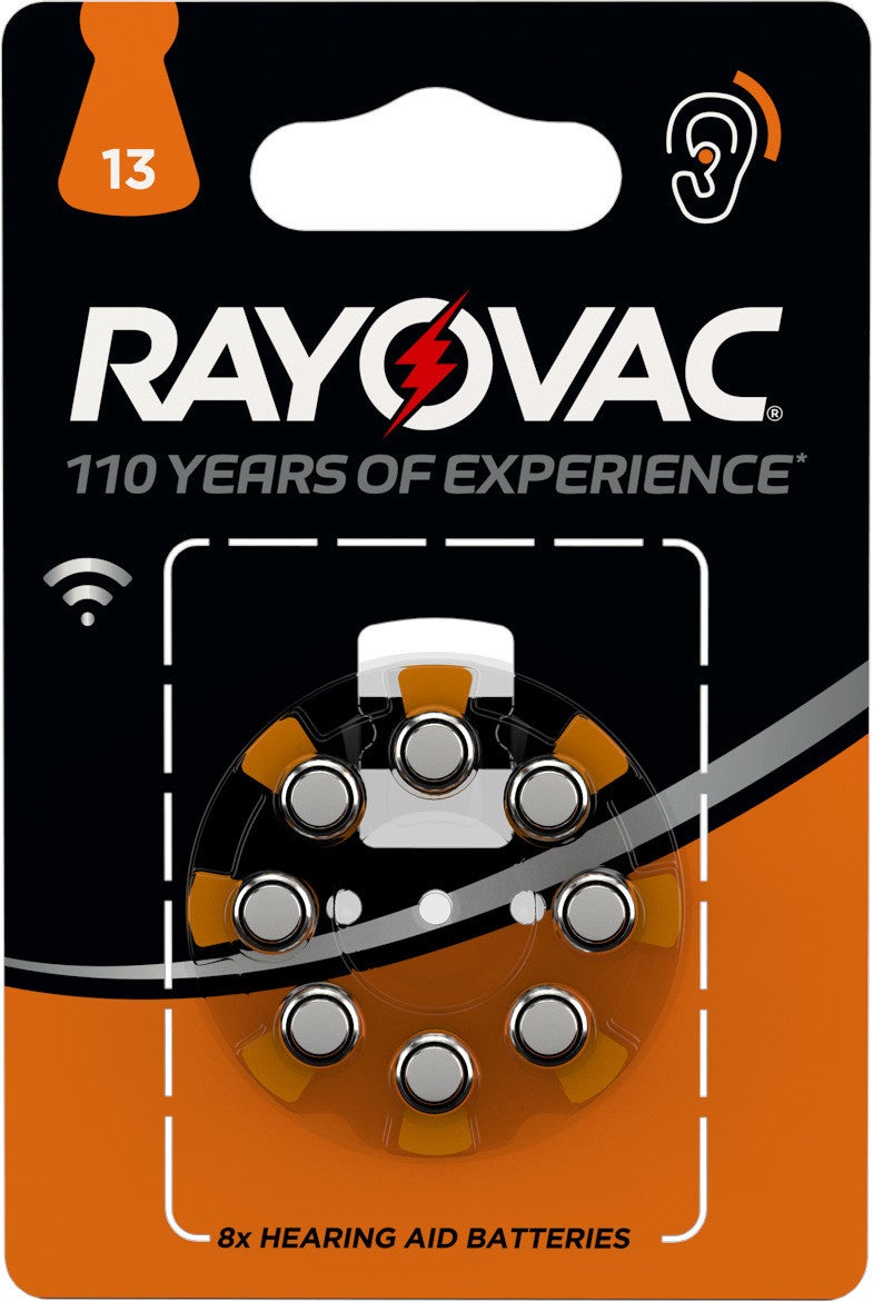 PILE BOUTON ZINC AIR RAYOVAC 1.45V-290mAh 4606.745.418 (8pcs/bl) - 2