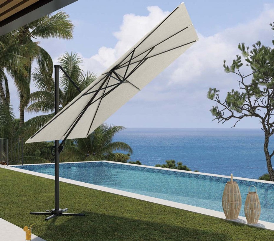 Parasol déporté 3x3m - lin - SUNKING - 4