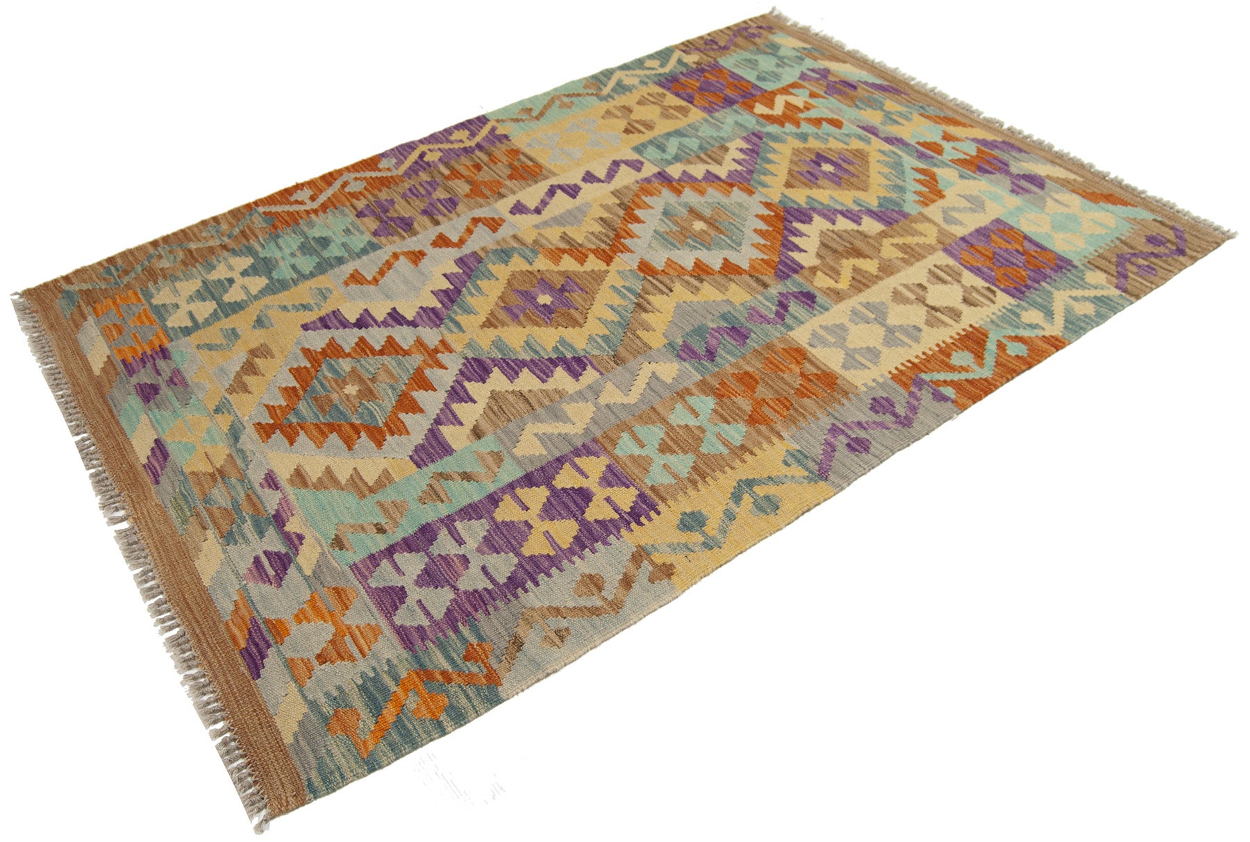 153x105 cm Oryginalny, ręcznie robiony kilim Klasyczny styl - Łatwy do czyszczenia