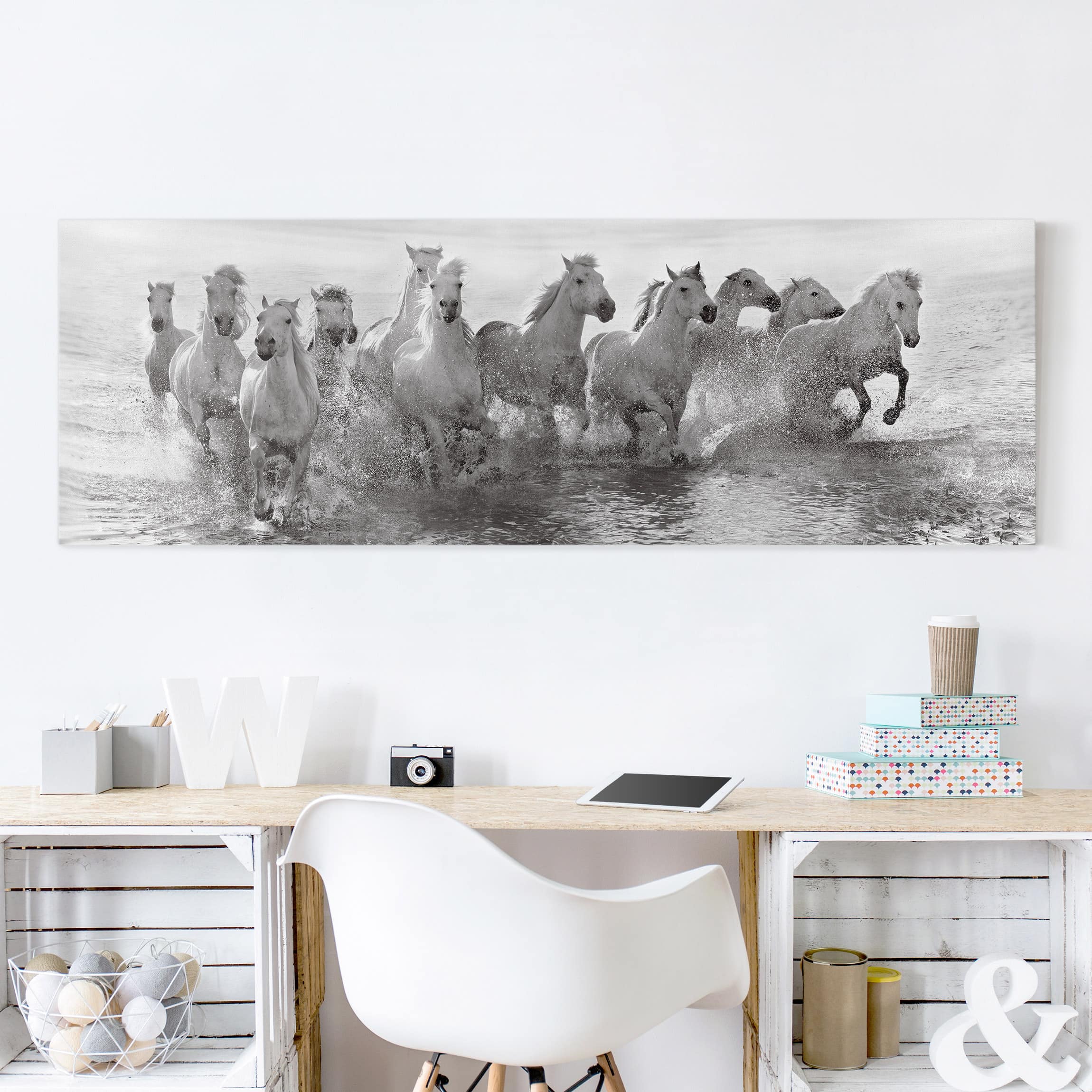 Tableau Toile Taureau Noir Et Blanc 80x120 Cm - Impression Haute Qualité, Sans Cadre - Déco Salon, Bureau - 5