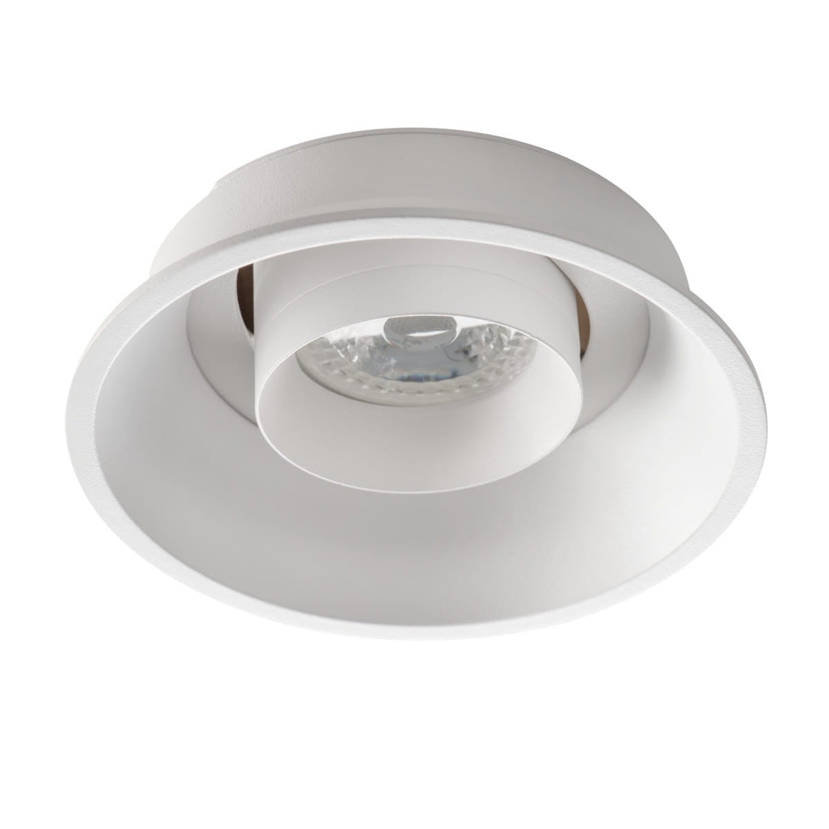 Oprawa sufitowa wpuszczana Lunio biała 1xGU10x25W okrągła ruchoma IP20 wym: 12 x 12 cm aluminium Kanlux