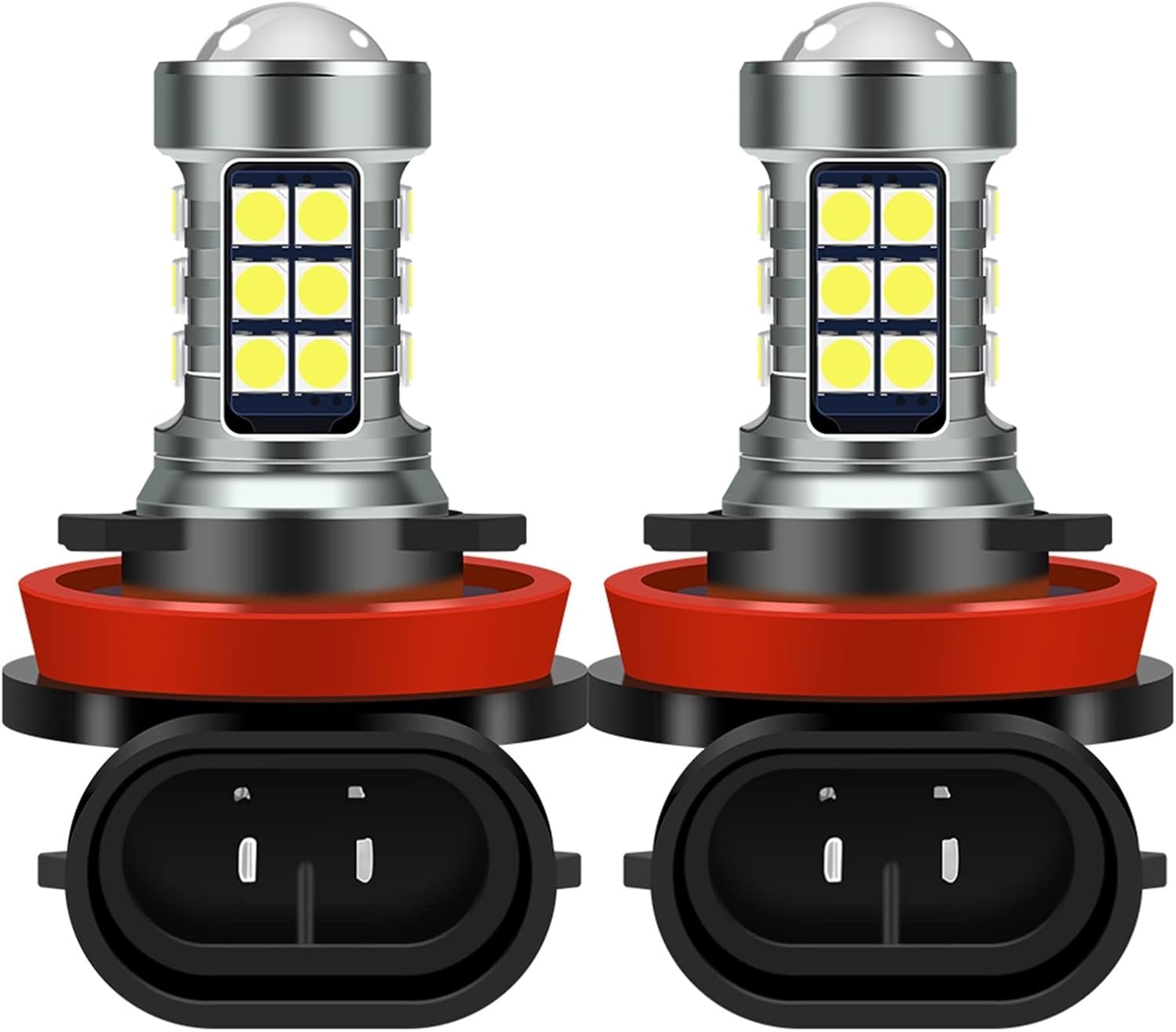 2x żarówki przeciwmgielne 9006 3030SMD 2000LM 6000K białe światła do jazdy dziennej LED do samochodu