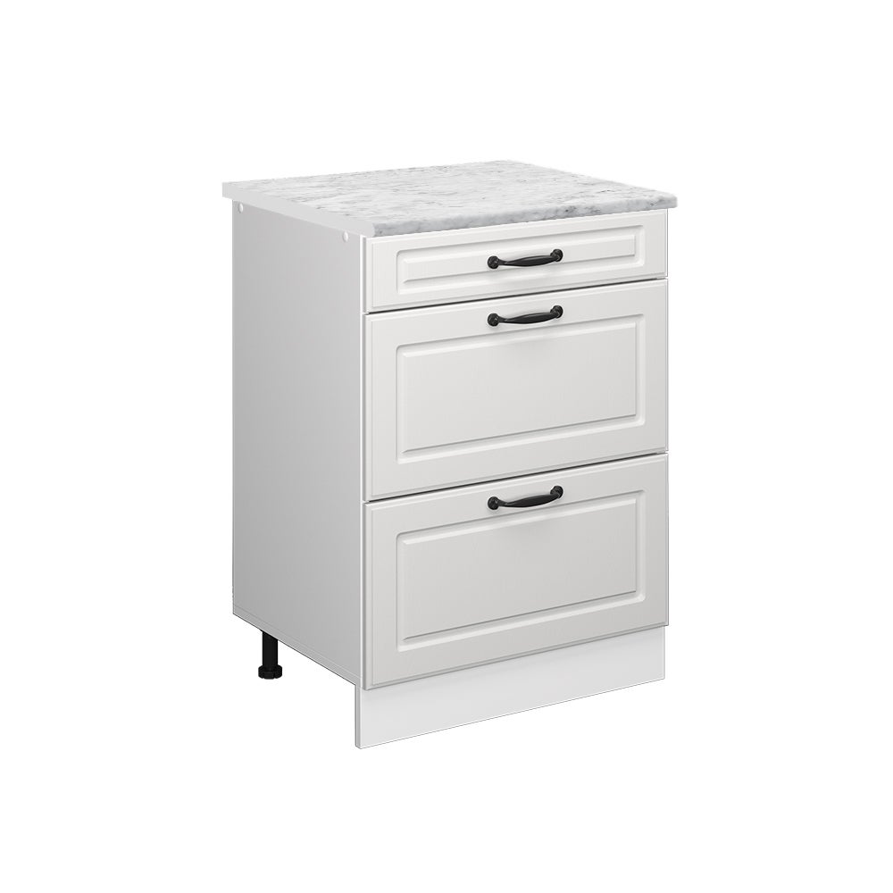 Vicco Szafka dolna do kuchni R-Line, Biały domek wiejski, 60 cm BR Marmur