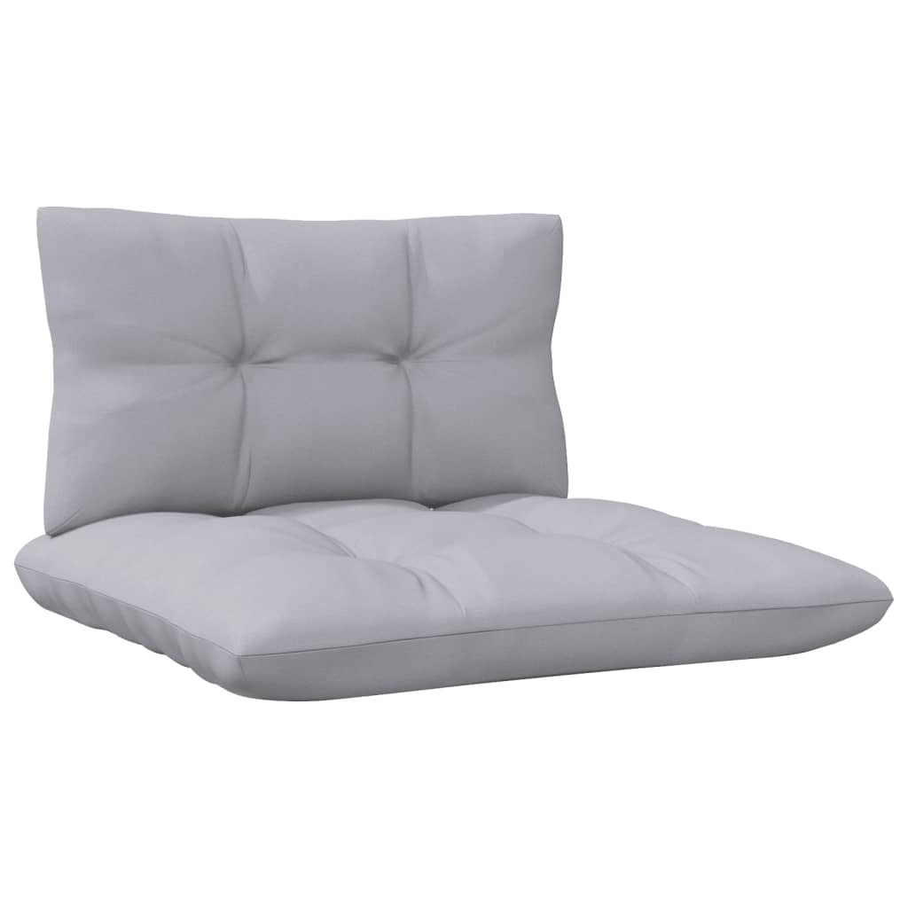 Maison Exclusive - Salon de jardin 3 pcs avec coussins gris Bois de pin solide - 7