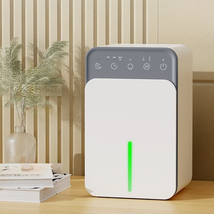 Deshumidificador, absorción de humedad y secado, recordatorio de tanque lleno, luz nocturna, temporizador, funcionamiento silencioso, blanco - 2