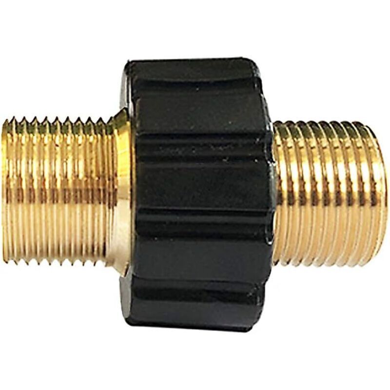 Conector rapid M22 x 1.5 | Adaptor dublu mascul pentru mașini de spălat cu presiune | Compatibil cu Karcher HD și HD - Ø14mm