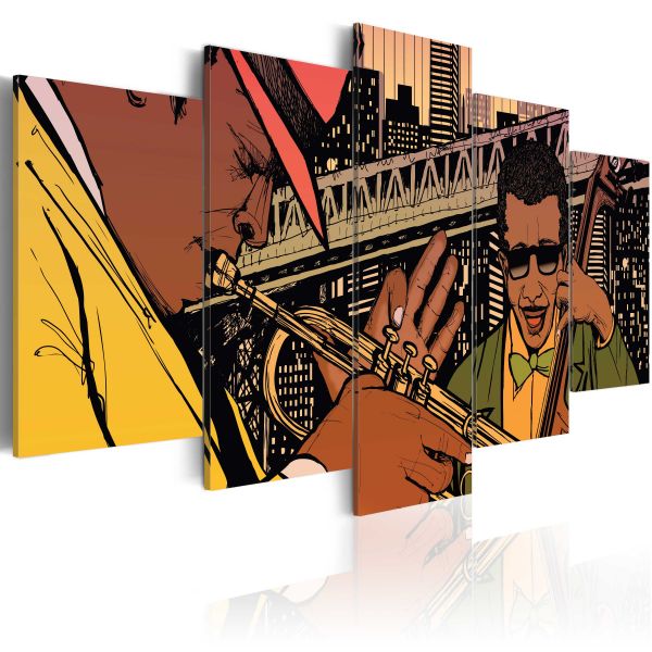 Tableau Nature morte Jazz à NYC 100x50 cm Leroy Merlin