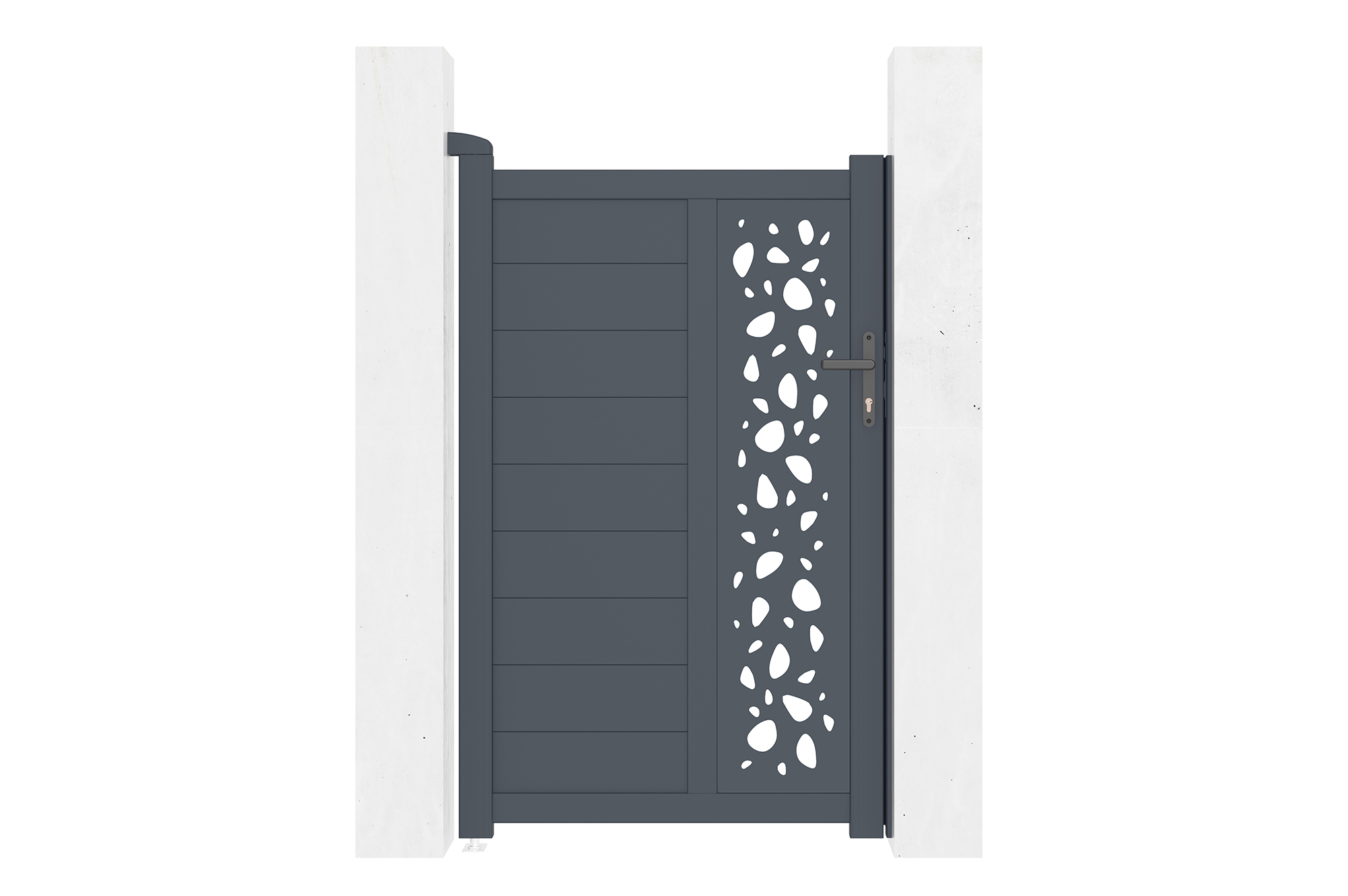 SUNNY 100P160 pacchetto cancello in alluminio grigio + 2 pali - 6