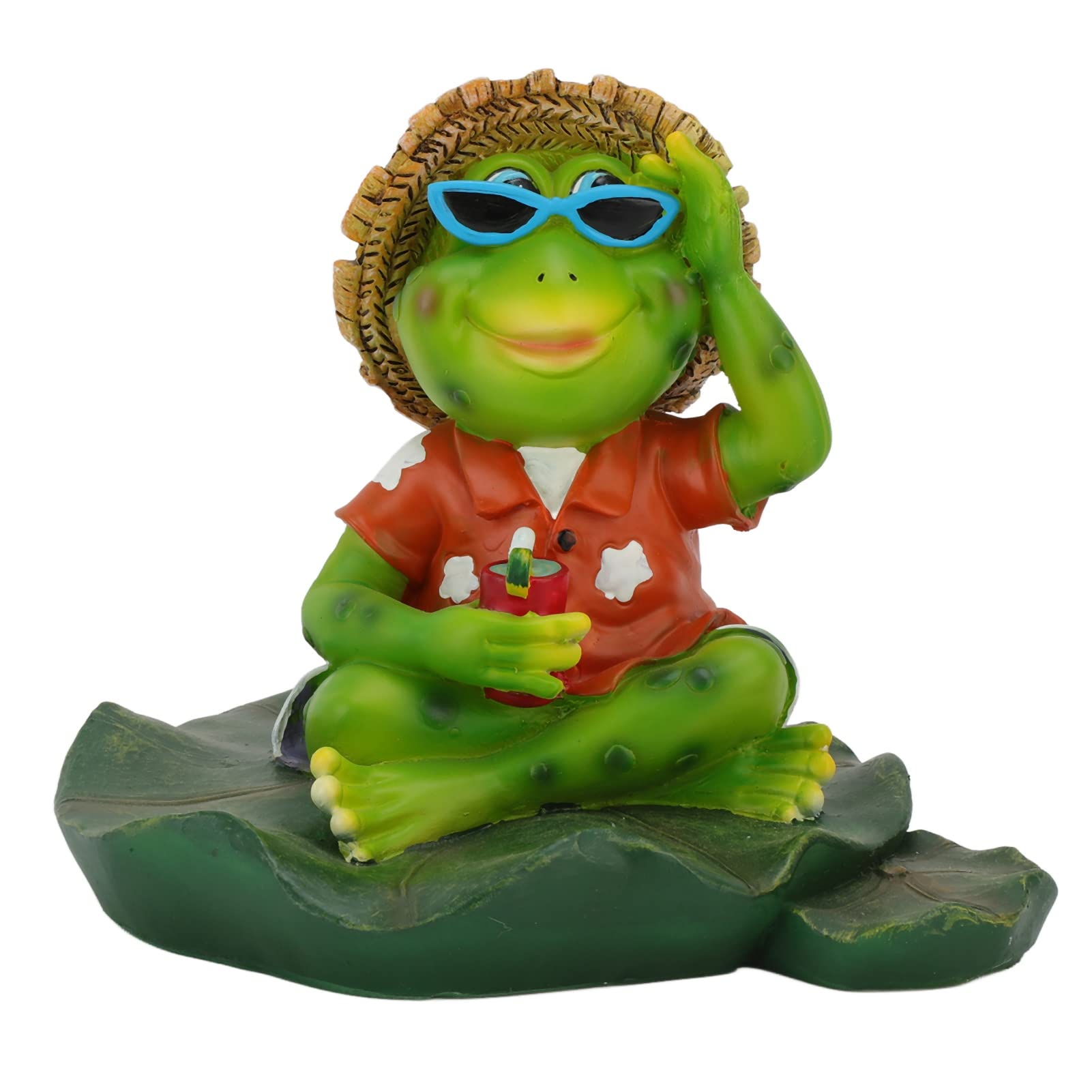 Urocza pływająca statua żaby, rzeźba z żywicy, ozdoba ogrodowa odpowiednia do dekoracji stawu