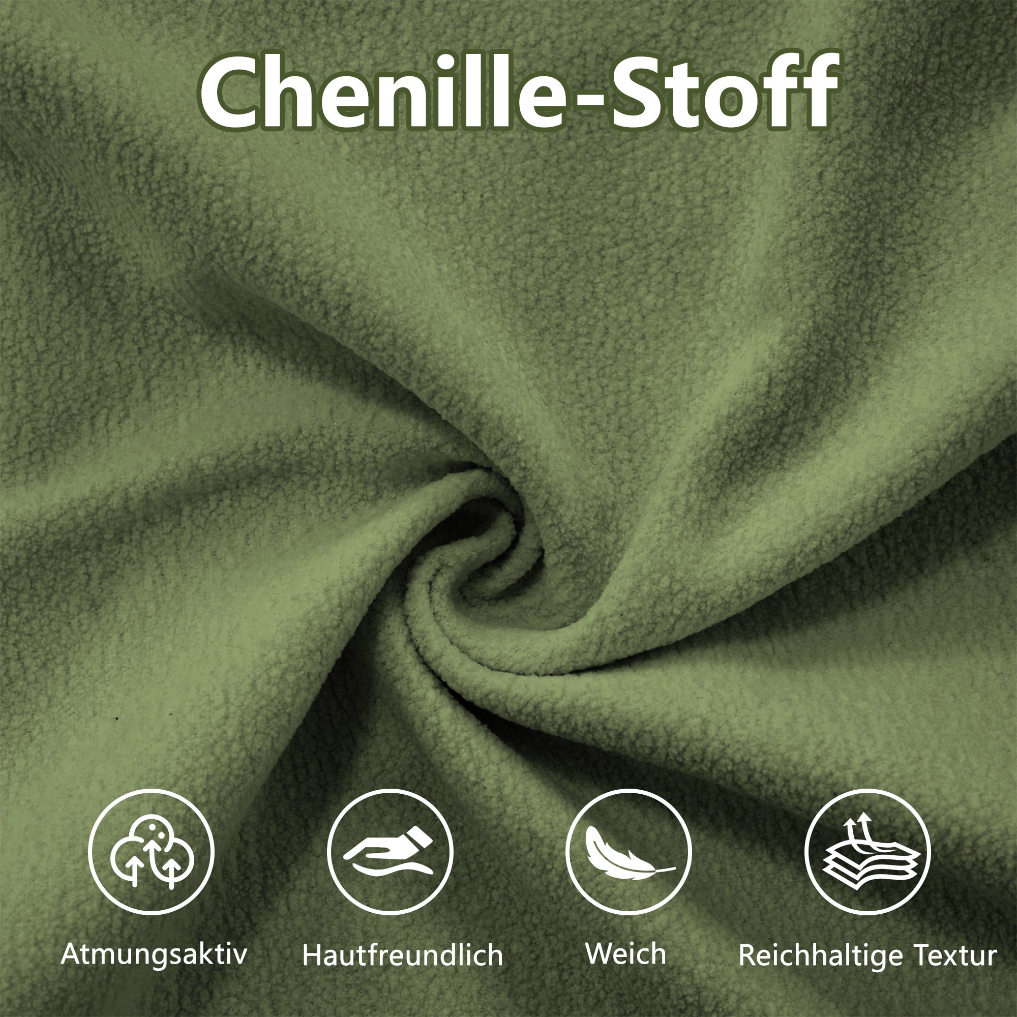 Canapé d'angle extra large en forme de L,Canapé nuage 3 places avec 1 repose-pieds,Canapé modulable avec coussins lombaires,Chenille,Vert - 8