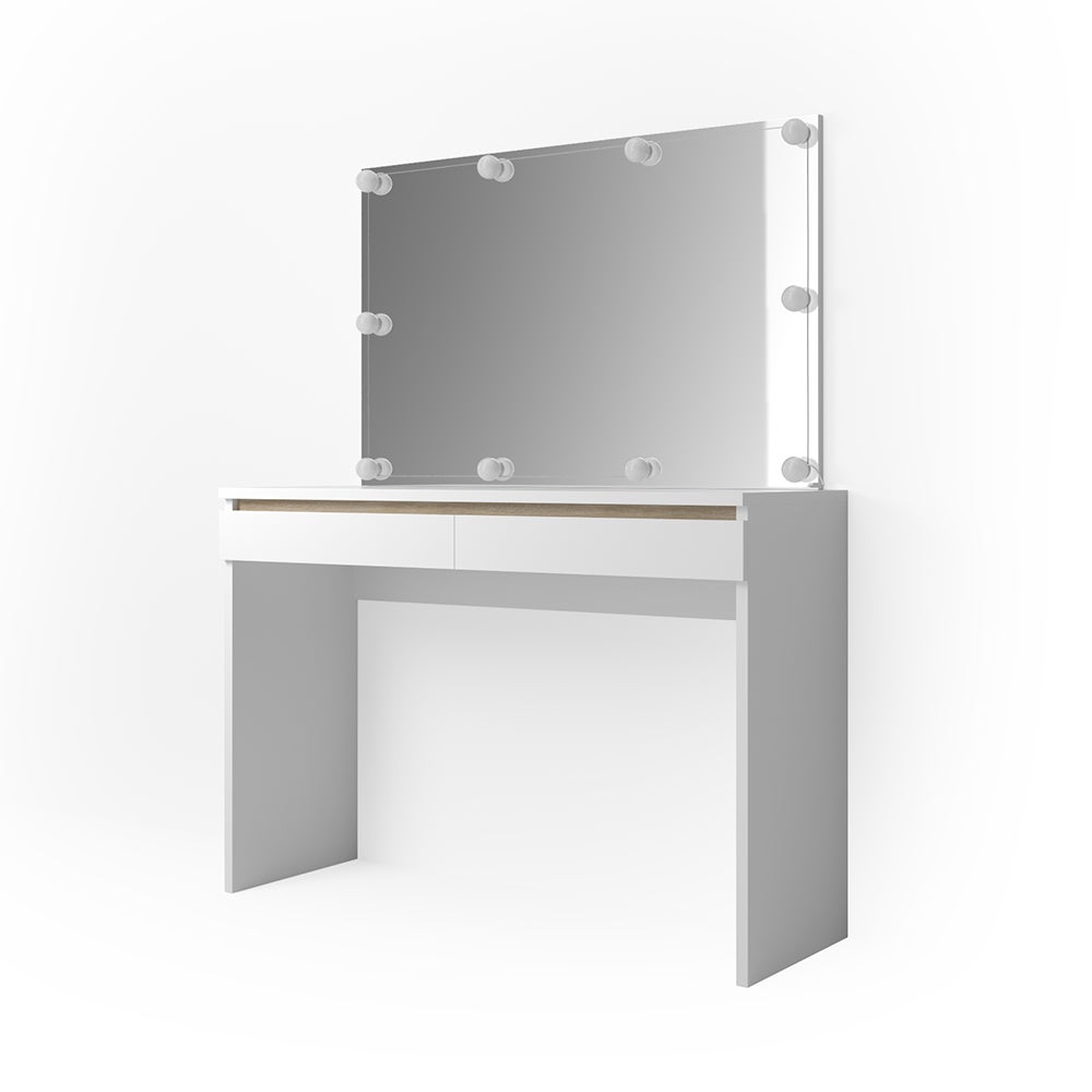 Vicco Stół Madalitional Emma, Biały, 120 cm z oświetleniem LED