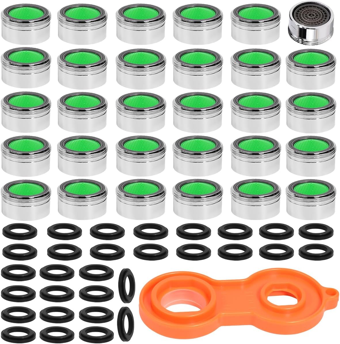 piese aerator robinet, aerator robinet economisitor de apă, filtre din alamă, garnituri, cheie, bucătărie, asamblare baie, instalare ușoară