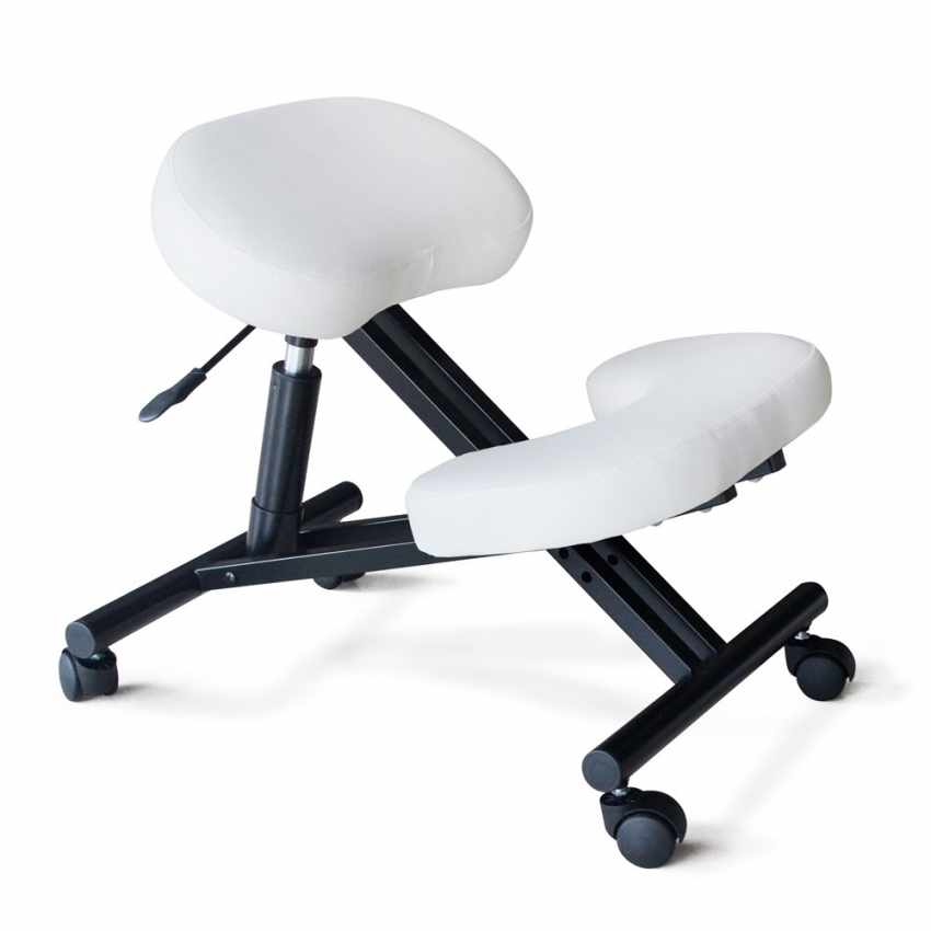 ARCHIMEDE Sedia Sgabello Svedese Da Ufficio Ortopedico Ergonomico F 2913 – In Acciaio E Legno, Dimensioni 10x10x10 Cm