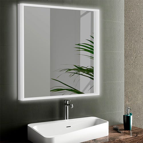 Specchio Con Lampada LED 50x70 Cm - Luce Naturale, Reversibile, Completo Di Illuminazione A Risparmio Energetico