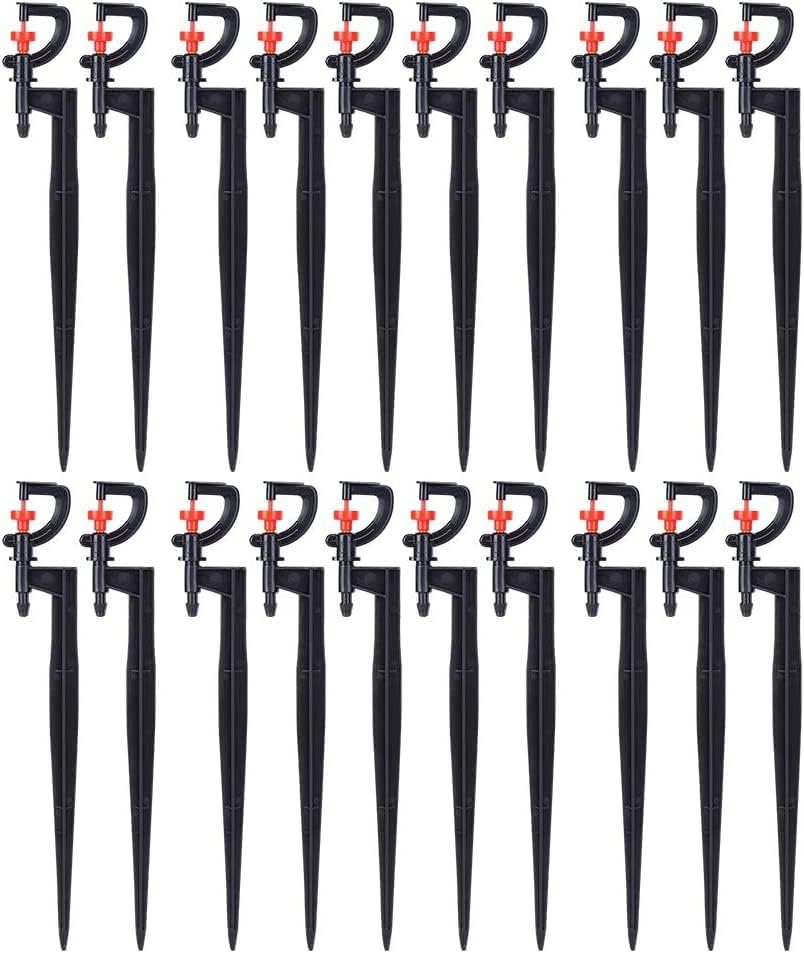 (wysokość wsuwania 18 cm od podłoża) 40-stopniowy obrotowy mikrozraszacz typu G do nawadniania ogrodów, szklarni i trawników.