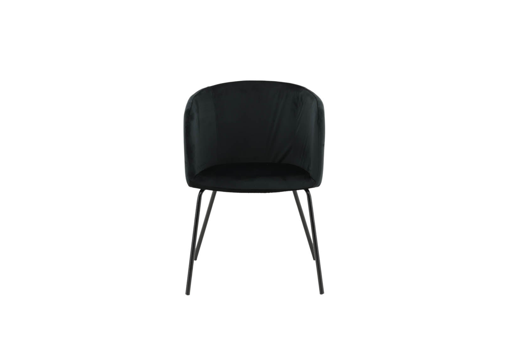 Berit krzesło stołowe z podłokietnikami, welur czarny.