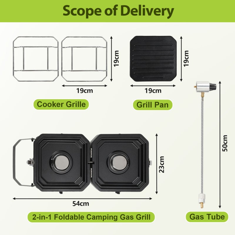 Réchaud à gaz portable pour camping, pour cuisiner en plein air, avec sac de rangement - 2