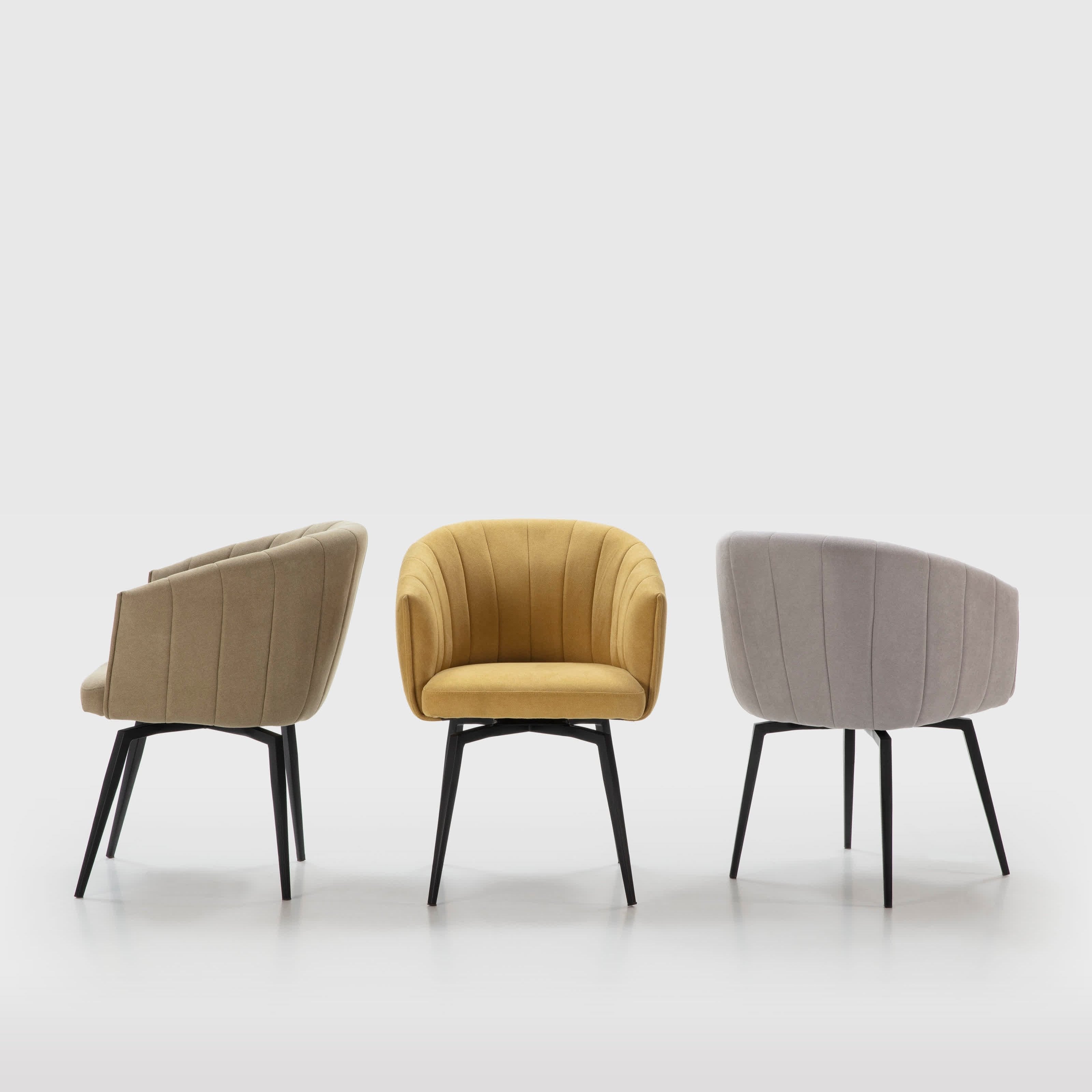 Poltrona con struttura in metallo e gambe 60x60 h81 cm - 2