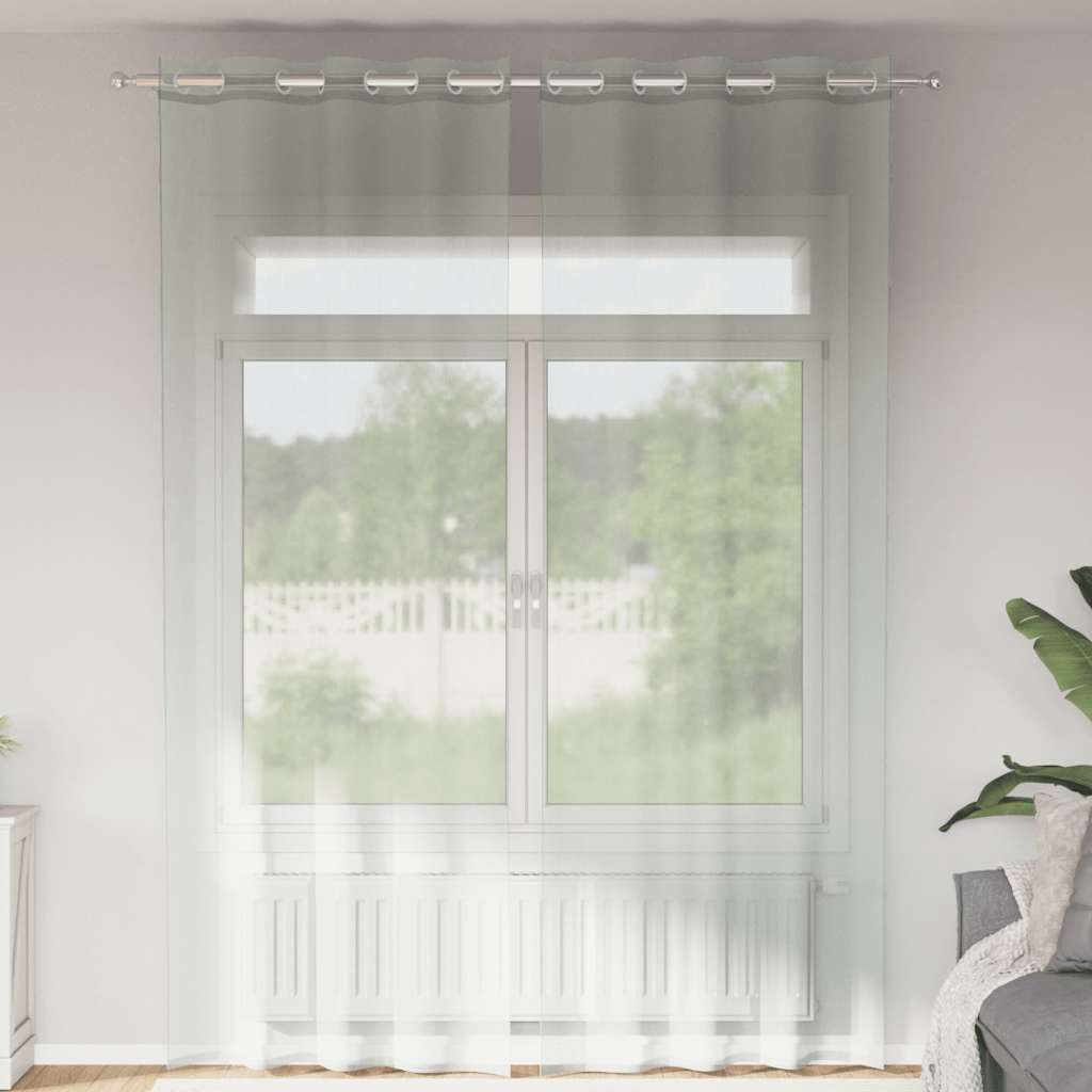 Tende Trasparenti con Occhielli - 2 Pannelli Classico a Righe Decorative moderne