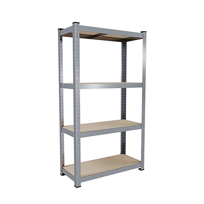 Scaffale Metallico Relaxdays 150x75x30cm - 4 Ripiani, Portata 160kg, Per Garage - Foto 4
