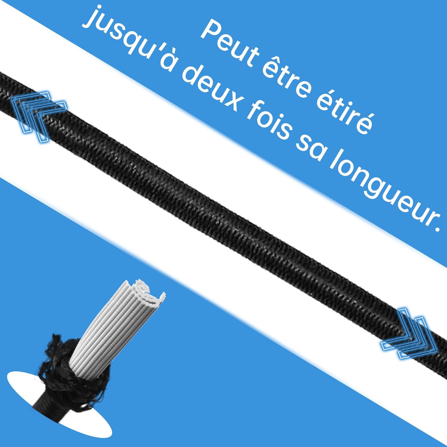 szt. wytrzymałych linek bungee, linek bungee z karabińczykami, 35 cm linek bungee z haczykami do kempingu, plandek, namiotów, bagażu, samochodów i mot - 3