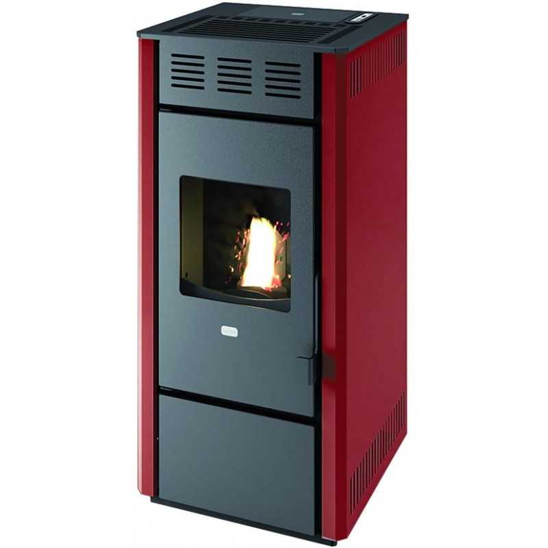 Estufa de pellet fire point martina 14 12kw roja