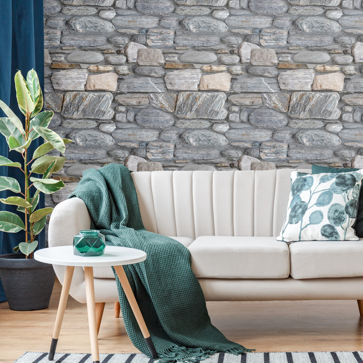 Vinilos material piedras de los alpes - adhesivo de pared - revestimiento sticker mural decorativo - 60x60cm