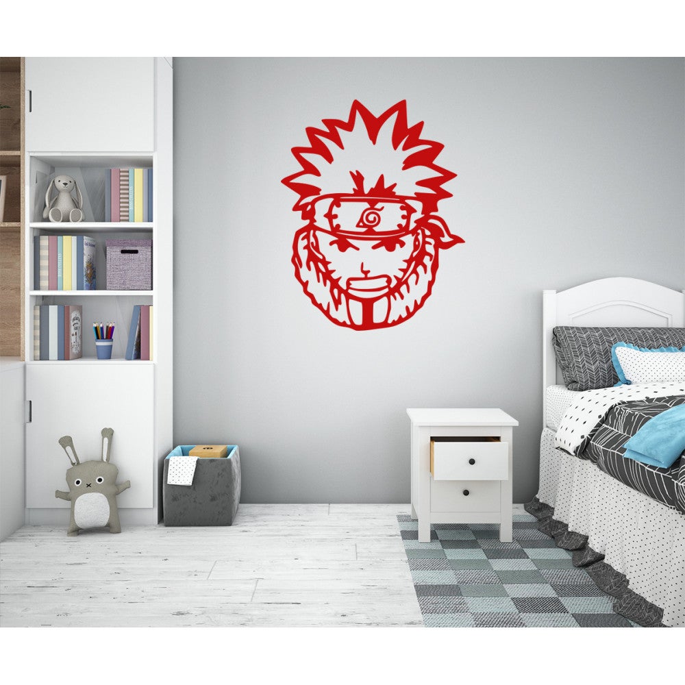 Naruto - vinilo adhesivo de pared 55x70 cm - color rojo