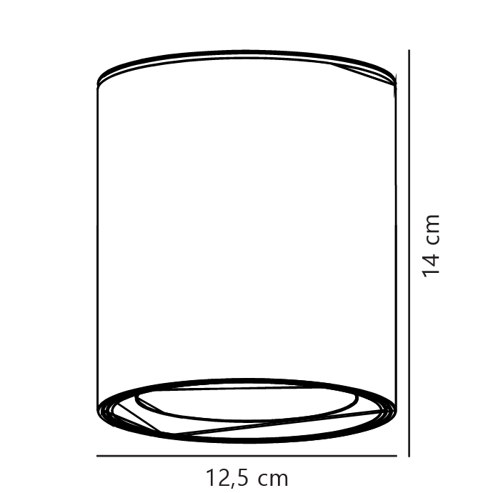 Surface spot LANDON 14 Métal Blanc, H.14 - IP44 - LED Module /Nordlux Intérieur - 6