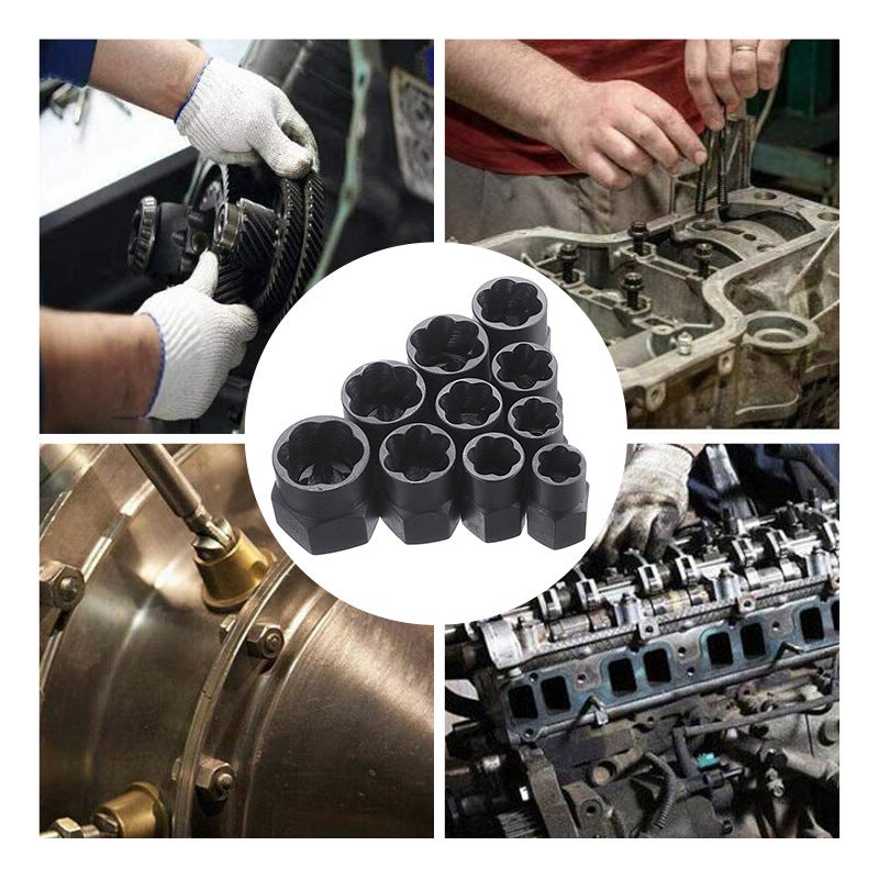 14 pièces Outil de retrait de mauvais écrou de vis antivol coulissante - 4