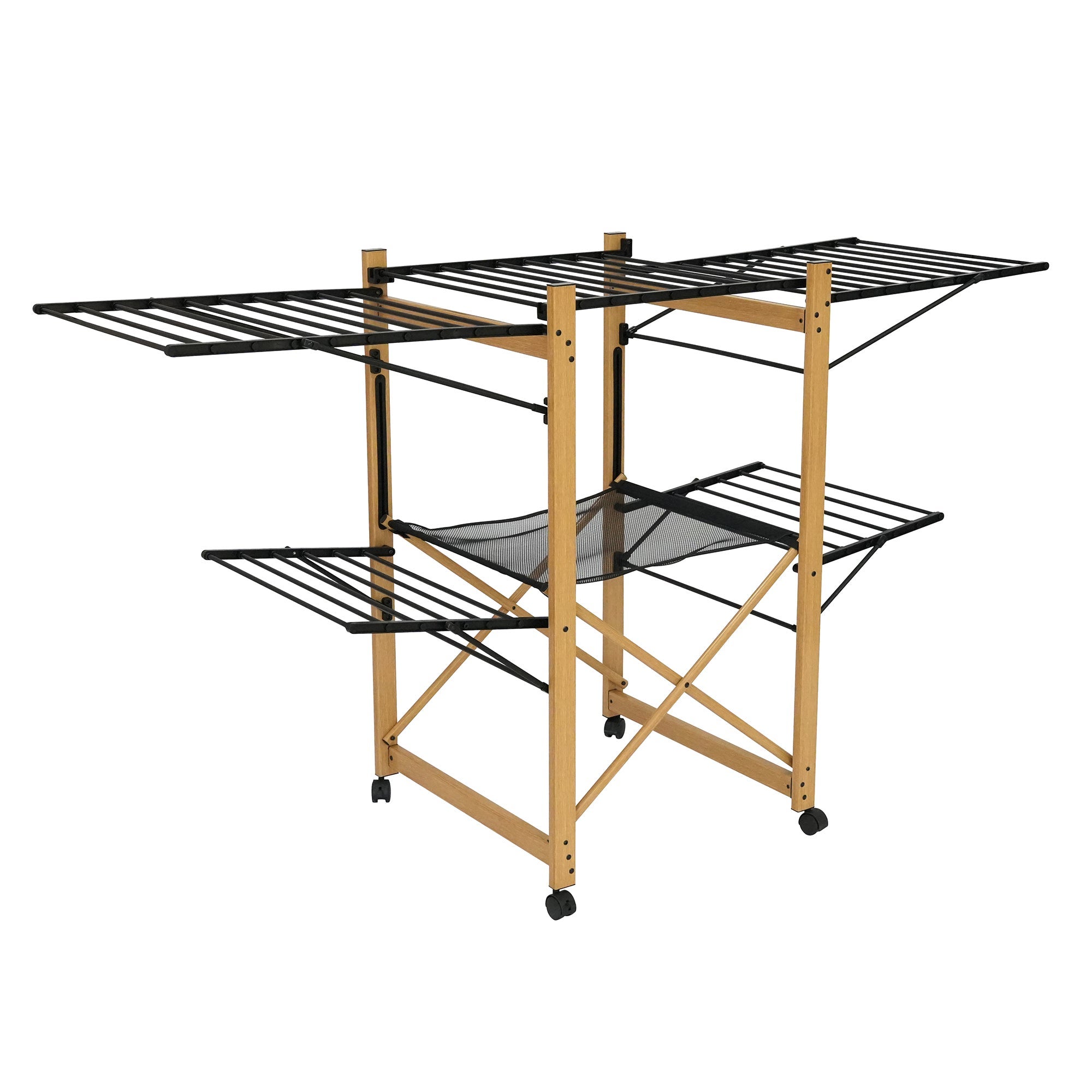 Suszarka na Pranie z Kółkami USHUAIA czarna 28M