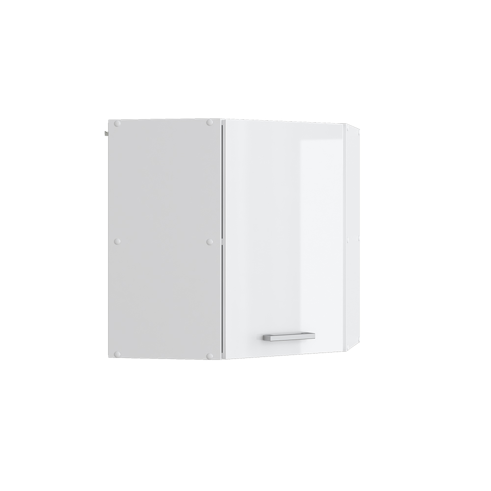 Vicco Szafka wisząca narożna R-Line, Biały wysoki połysk, 57 cm