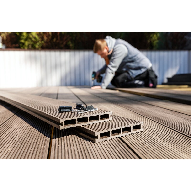 Deck Compósito Alveolar Dual Chocolate 25x140x2400mm - 2