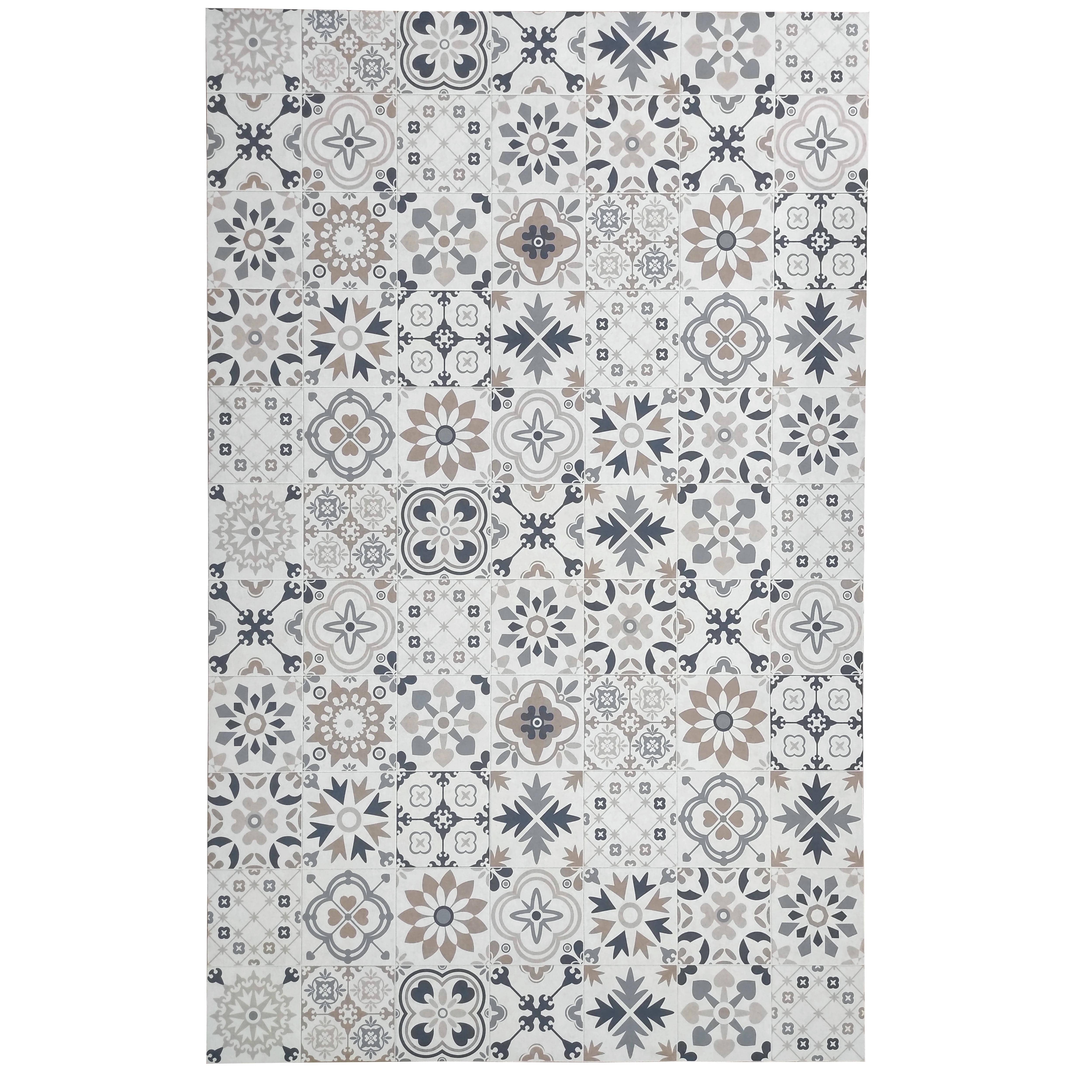 Alfombra vinilo alhambra 02 beige, alfombras tadi & imperio 1979, diseño hidráulico dibujo digitalizado, 60x440 cm