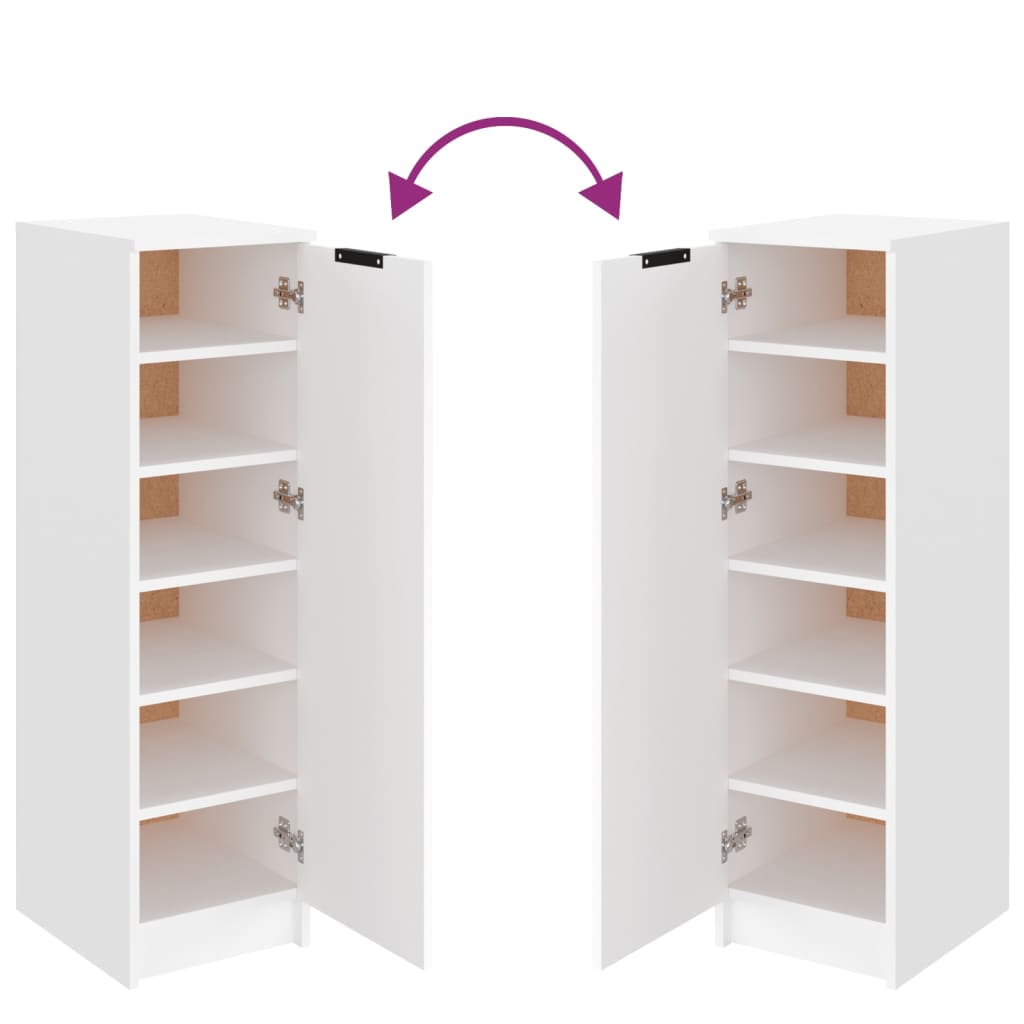 Armoire à chaussures Blanc 30x35x100 cm Bois d ingénierie - 7