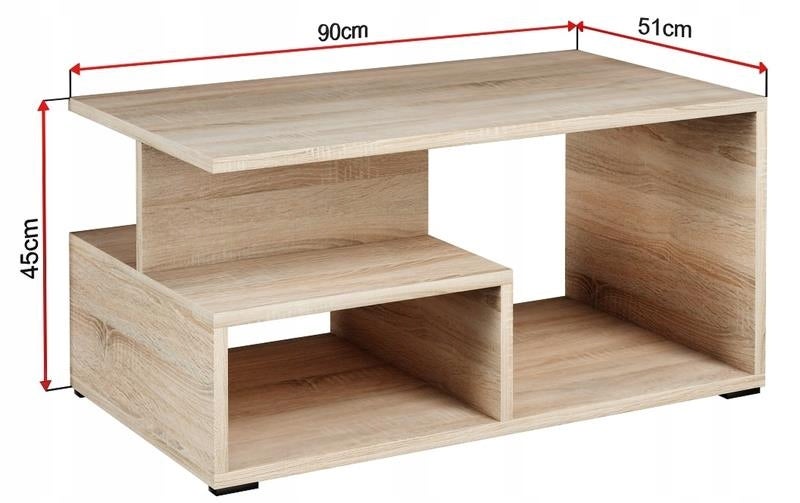 Ława stolik kawowy PRIMA EX3 dąb sonoma 18mm - 2